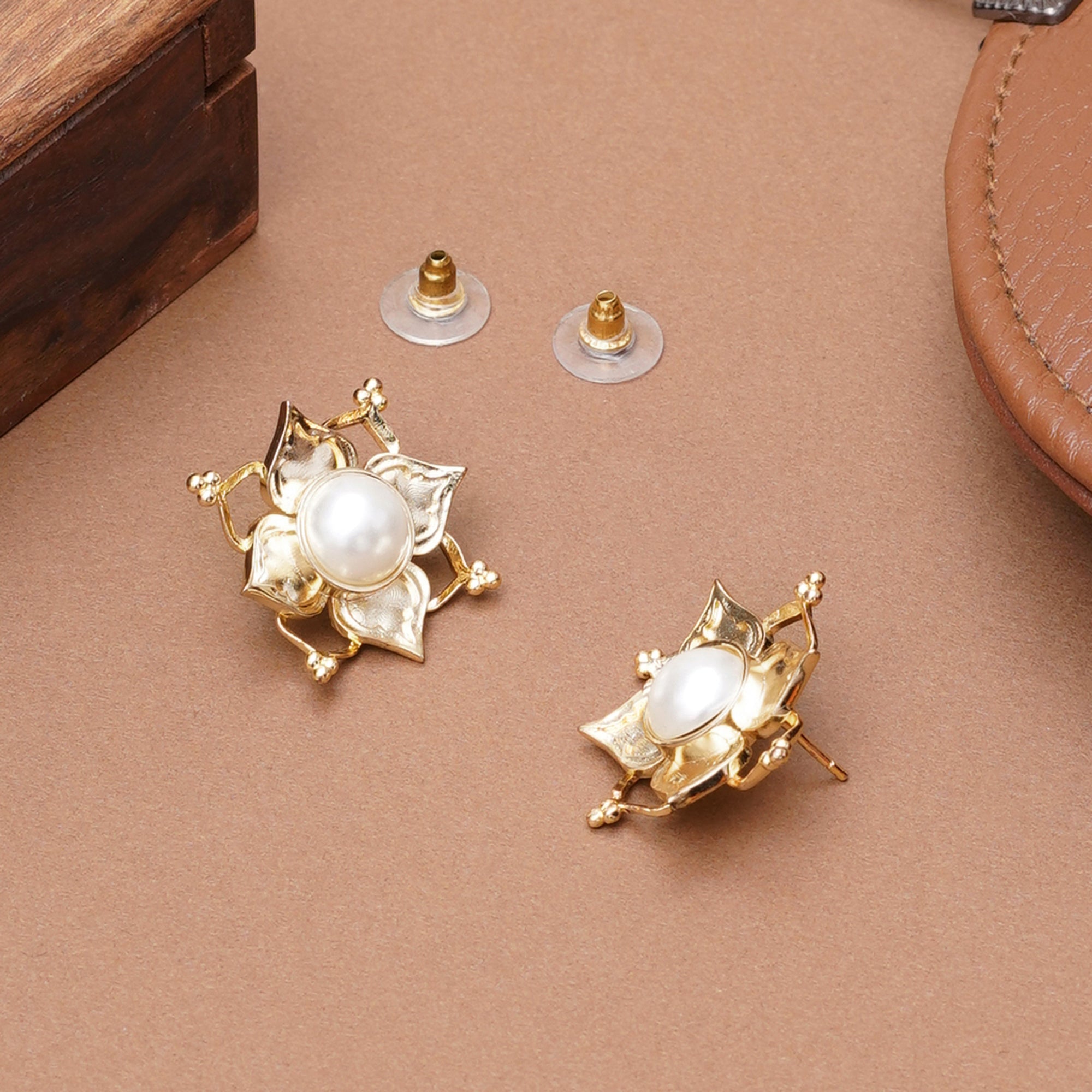 Pearl Rosette Earrings
