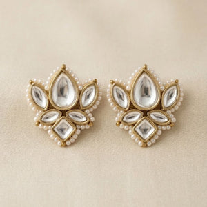 Lotus Bloom Kundan Studs