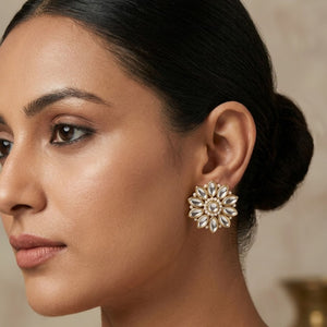 Sunflower Kundan Studs