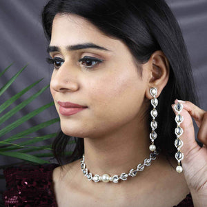 Pear Wear Full Set With Necklace And Earrings Set - BeAbhika.com