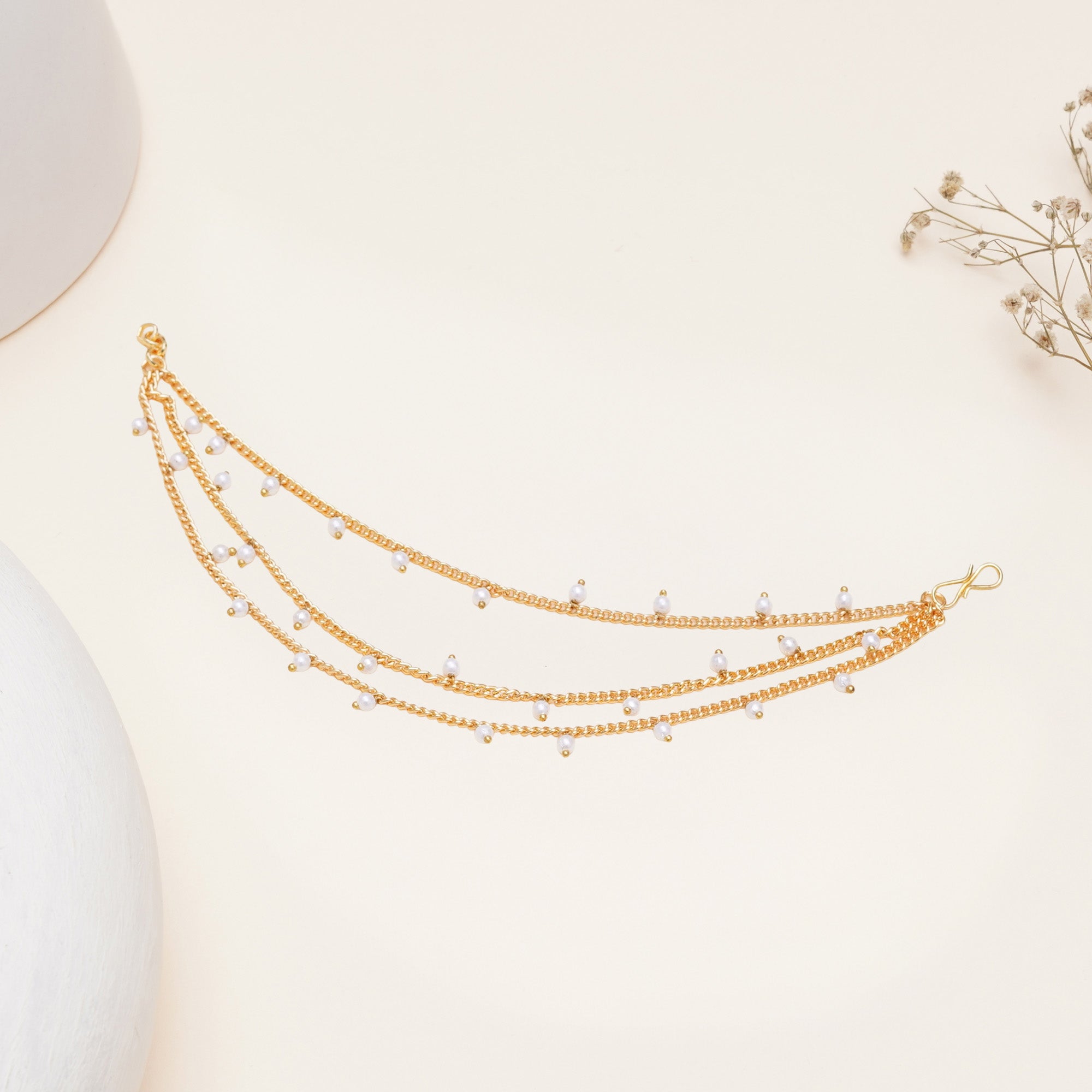 Pearl Cascade Hair Chain