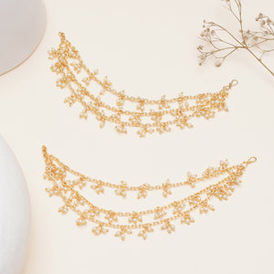Pearl Cluster Layered Hair Chain