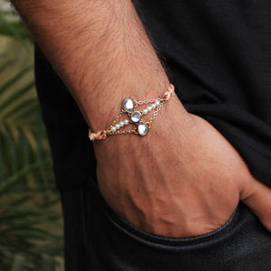 Set Of 5 Kundan Rakhi Combo