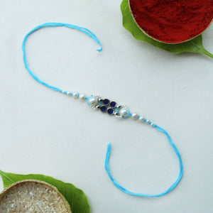 Azure Pearl Vivid Vintage Rakhi