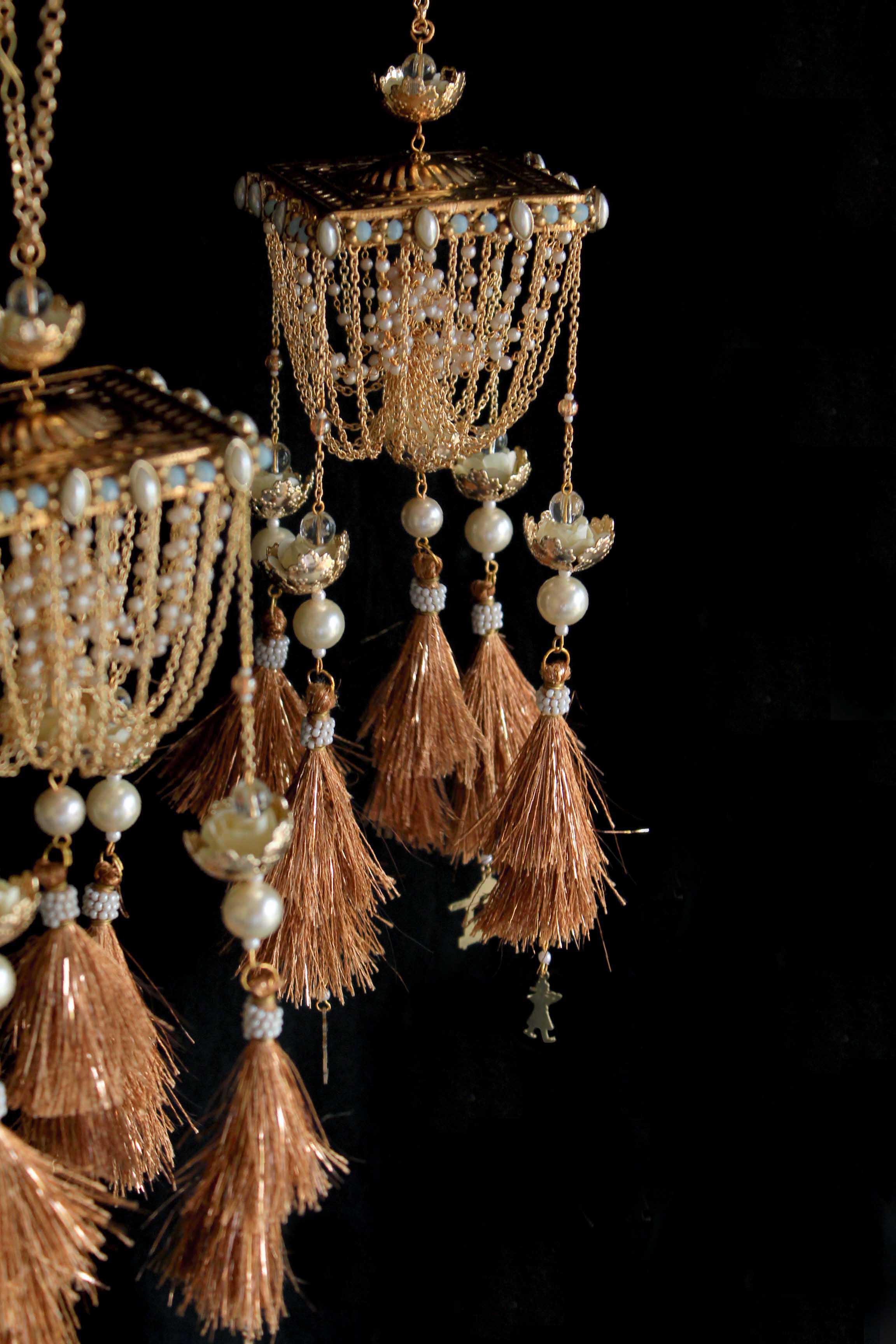 Golden Stardust Chandelier Kaleere Pair Of 2 Pieces