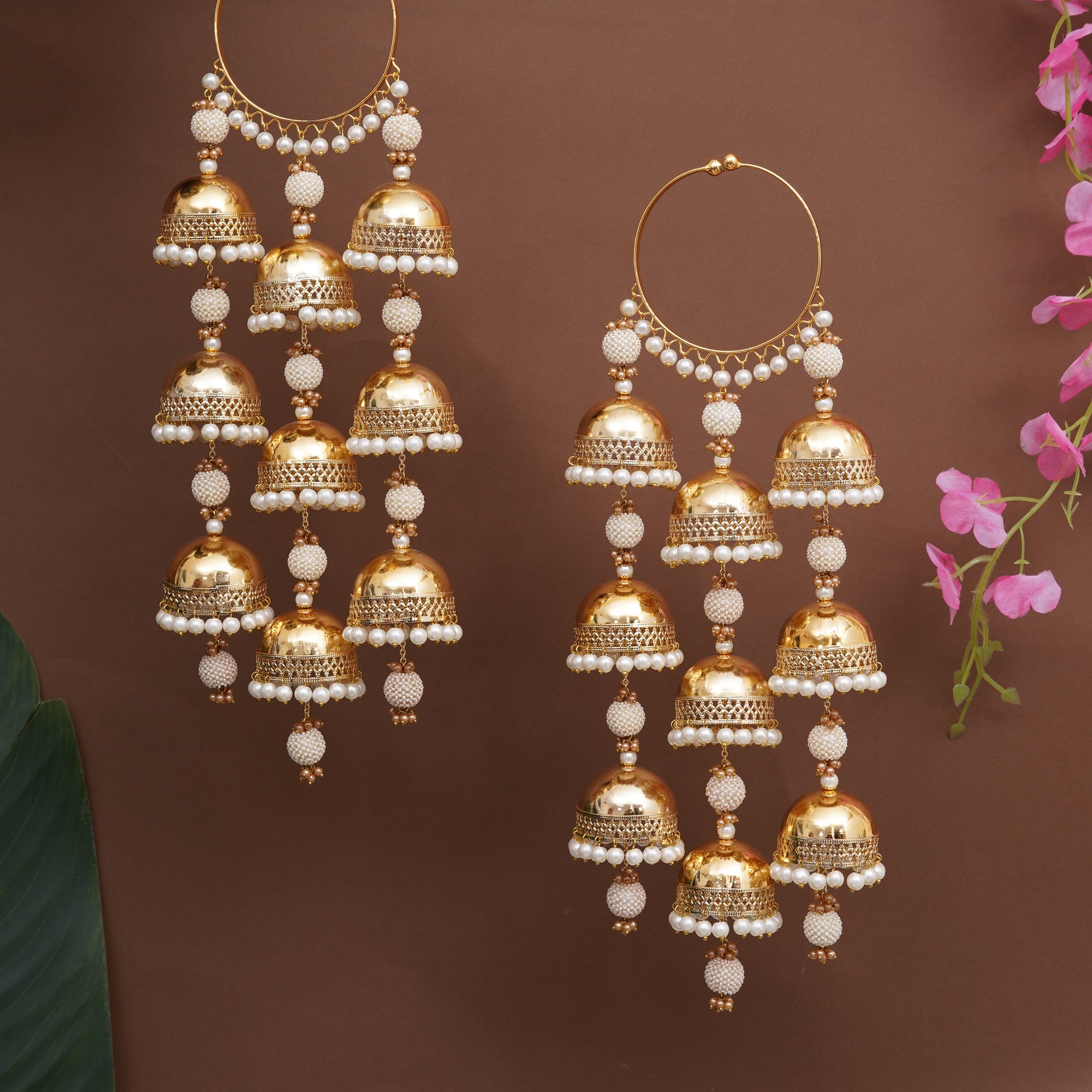 Royal Pearl Dome Bangle Style Kaleere - Set Of 2 Pieces