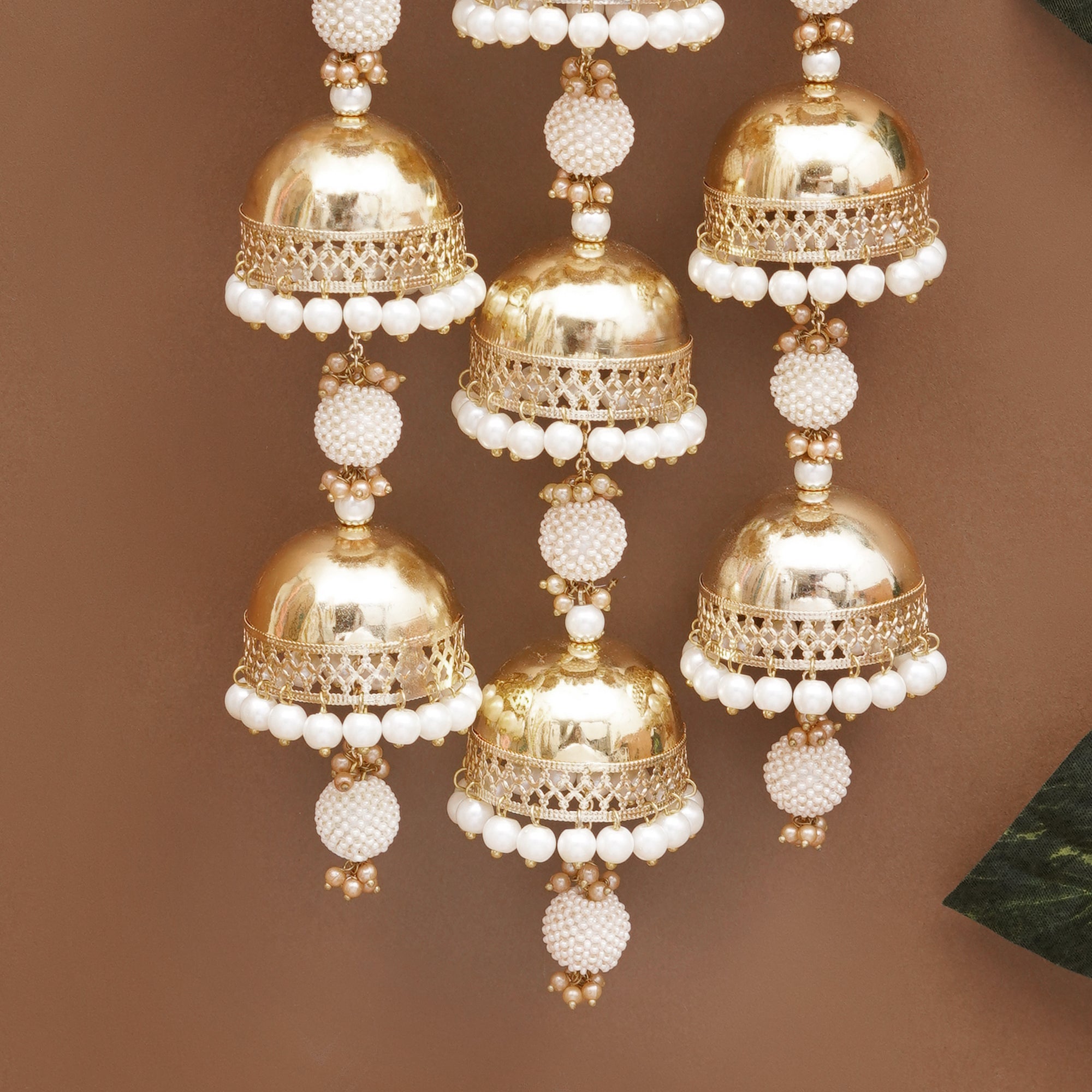 Royal Pearl Dome Bangle Style Kaleere - Set Of 2 Pieces
