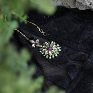 Pearl Twirl Maang Tikka - BeAbhika.com