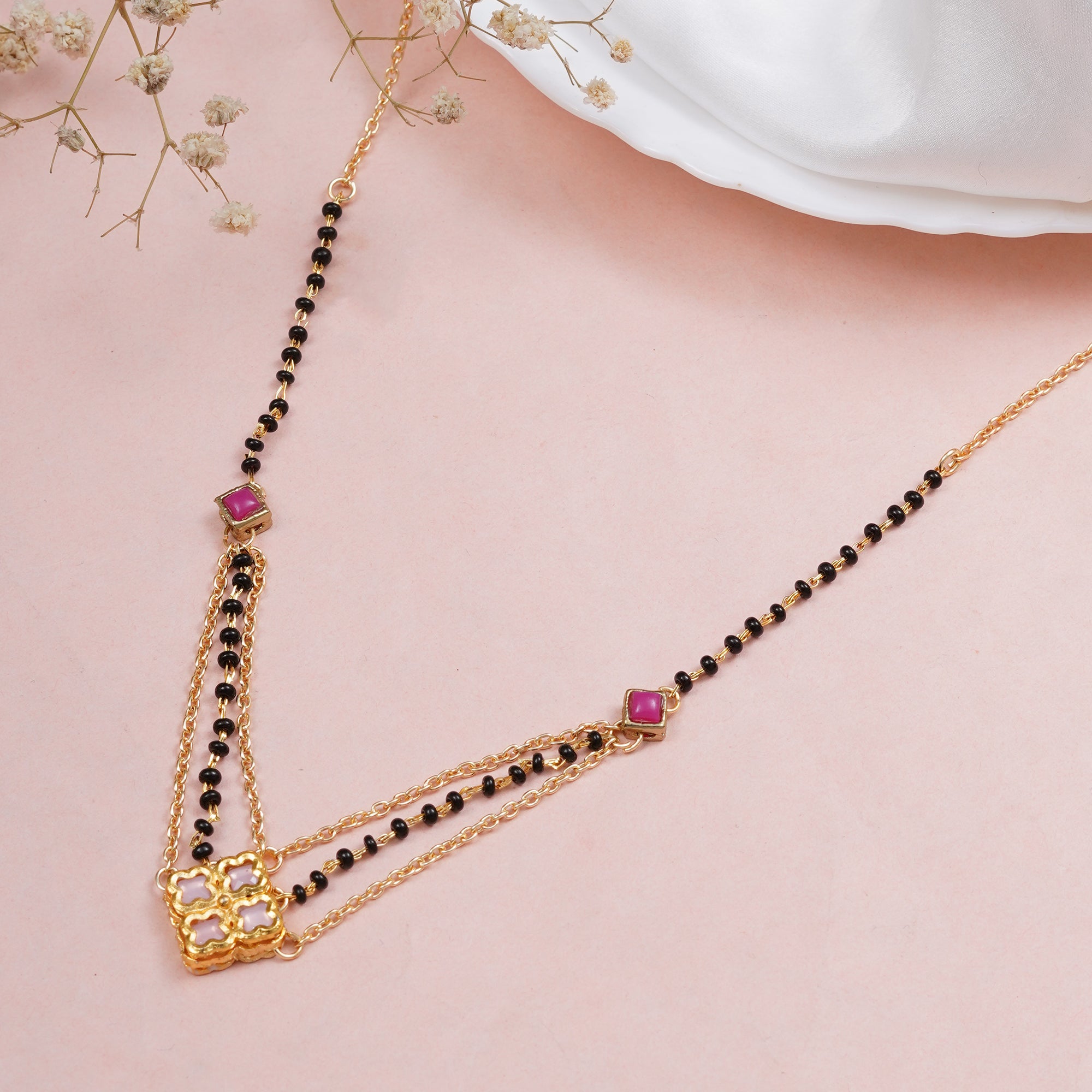 Quad Kundan Mangalsutra