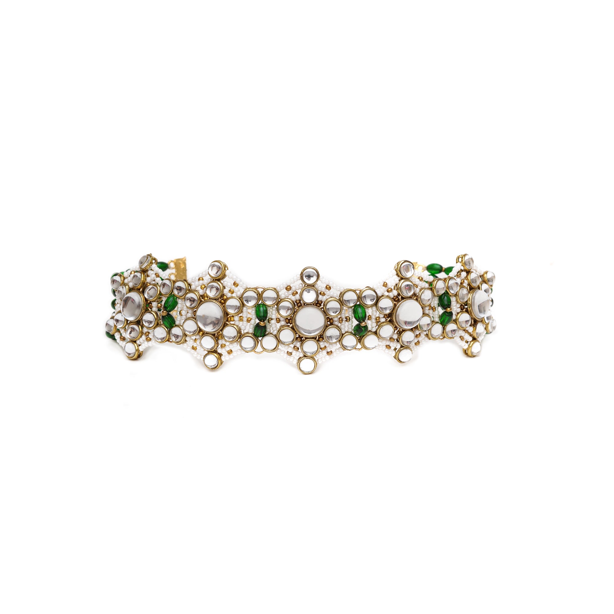 Ethereal Green Kundan Choker Necklace