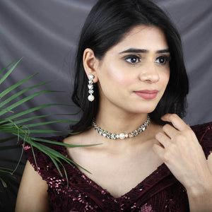 Triangle –Mangle Full Set With Necklace And Earrings - BeAbhika.com