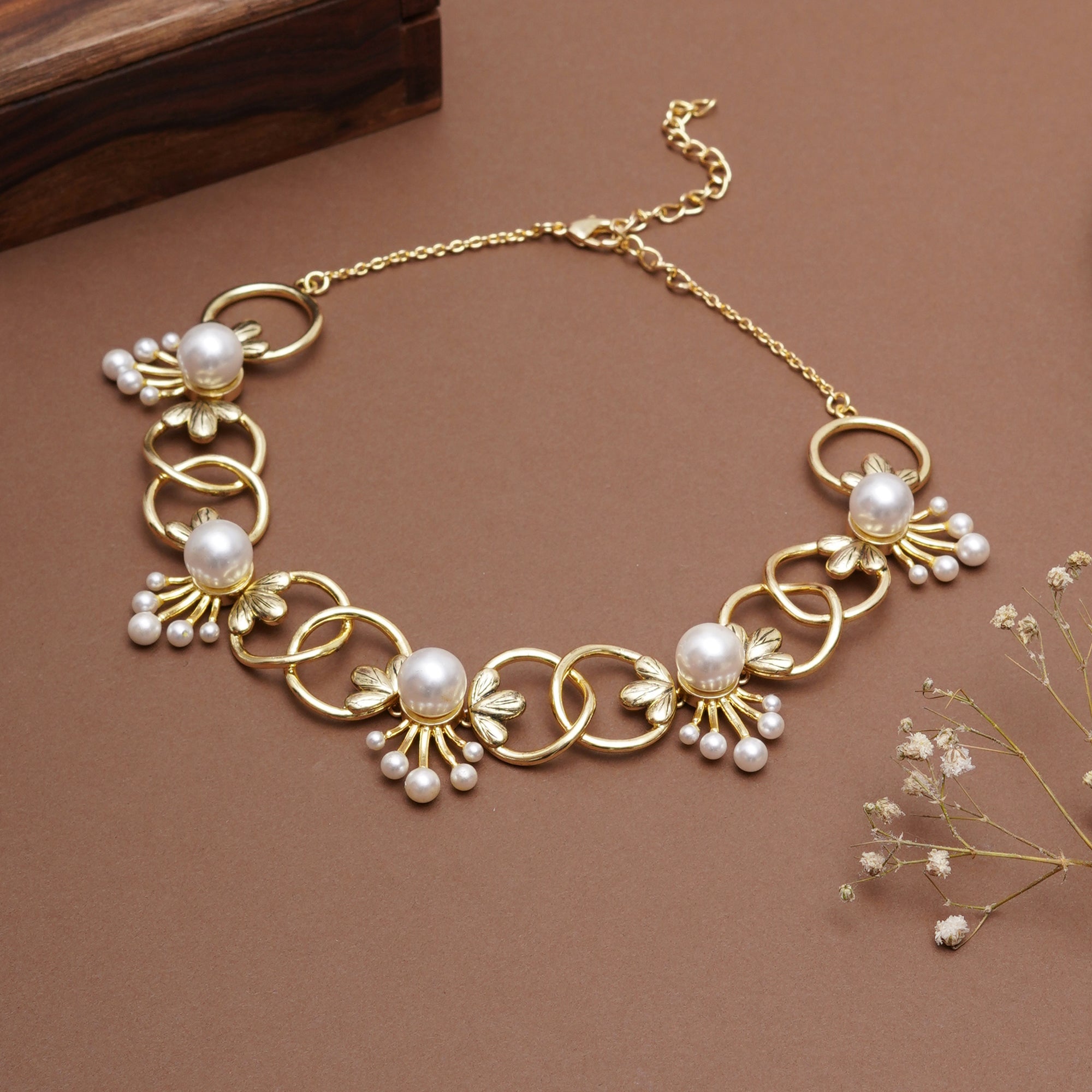Pearl Rosette Necklace