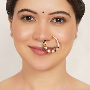 Purple Kundan Charisma Nath