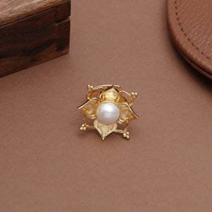 Lotus Pearl Statement Ring