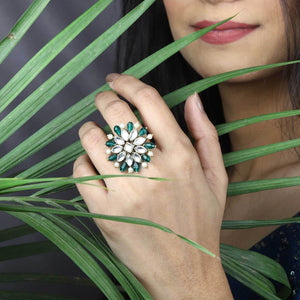 Pearl Twirl Pine Ring - BeAbhika.com