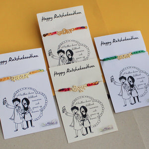 Personalised Name Rakhi Brother name customised special rakhi for bhai send rakhi online to brother cod available at best price
