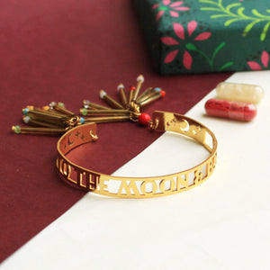 To The Moon And Back Golden Glass Tubes Bhabhi Lumba Band