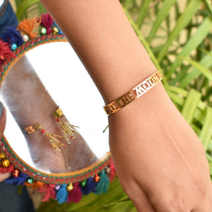 To The Moon And Back Golden Glass Tubes Bhabhi Lumba Band