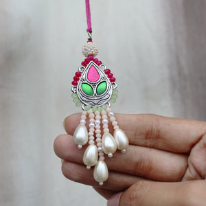 Regal Blossom Vivid Vintage Rakhi Lumba Set
