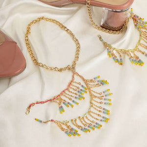 Colorful Golden Cascade Heel Harness - Set Of 2 - BeAbhika.com