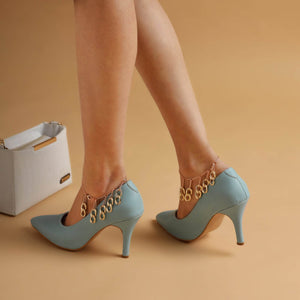 Blush and Bold Chain Heel Wrap - Set Of 2 - BeAbhika.com