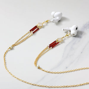 Pink Color Ladies Spectacles Chain Eyeglasses Holder Girls Air pods Holder Apple Air pods Chain Green Color Sun Glasses Women Eye Wear Blue Color Chain Running Airpods Holder Chain