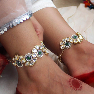 Symmetry Stride Adjustable Anklet - Set Of 2 Pieces - BeAbhika.com