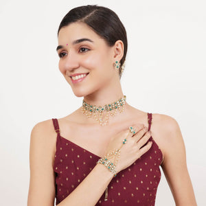 Emerald Radiance Neckalce Full Set - BeAbhika.com
