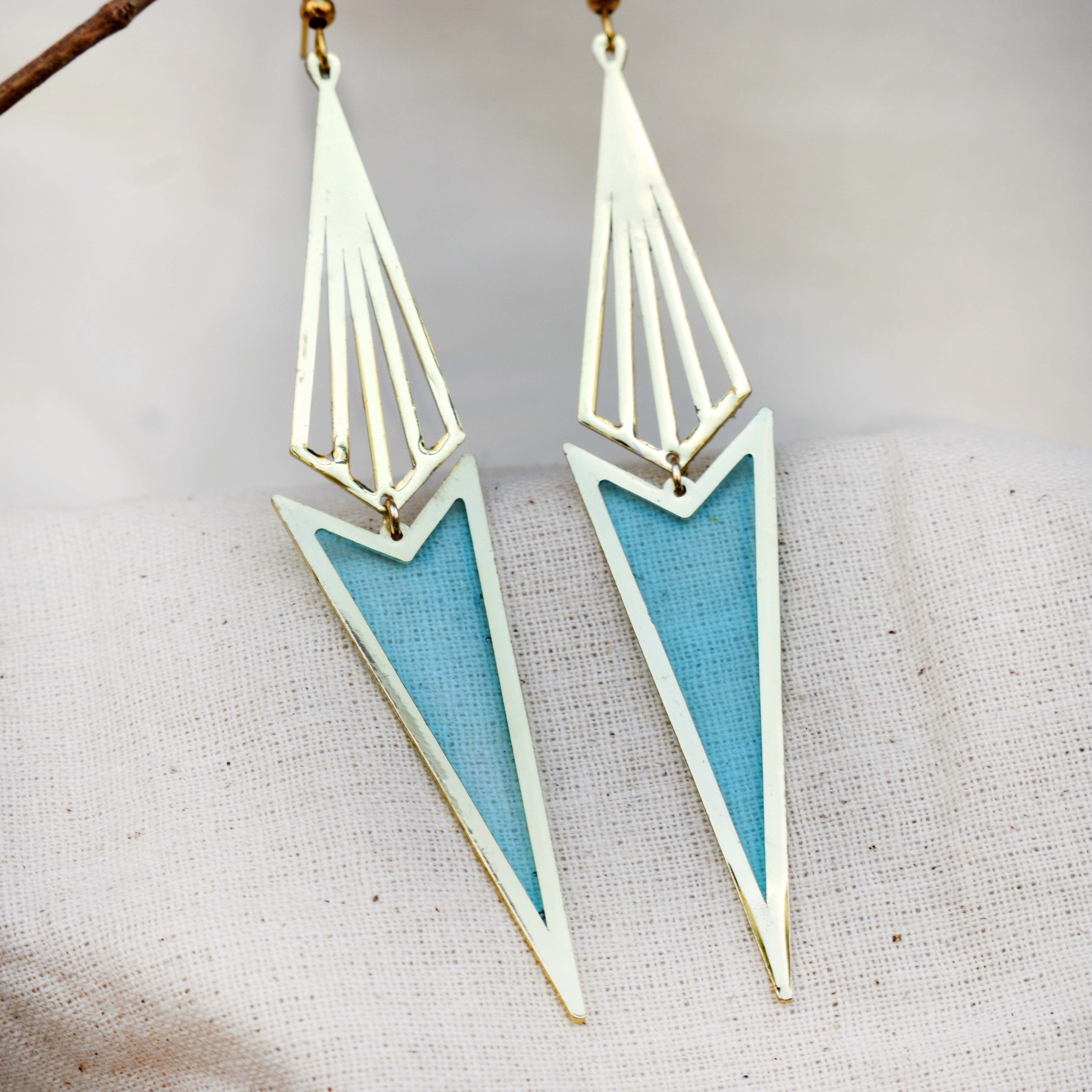 Icicle Blue Resin Earrings