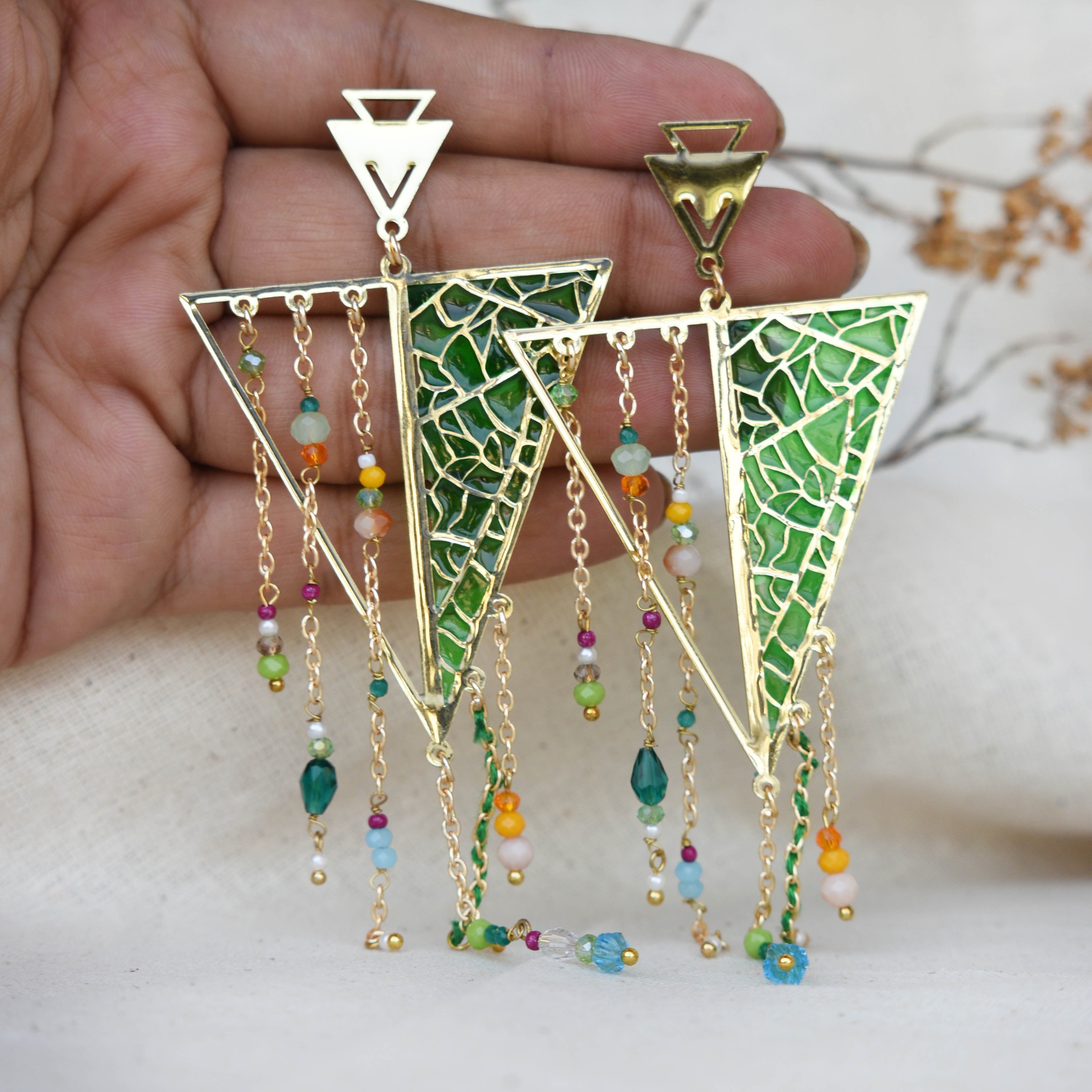 Leafy Affair Resin Earrings