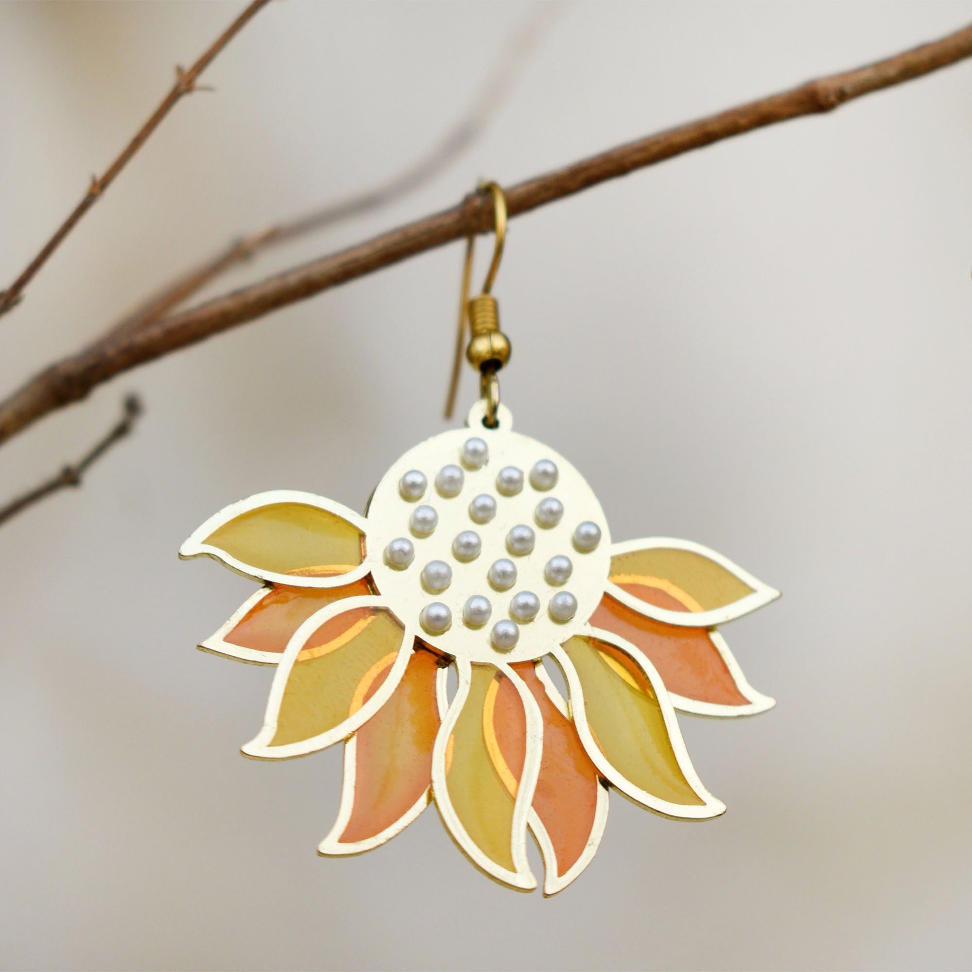 Sunflower Resin Earrings