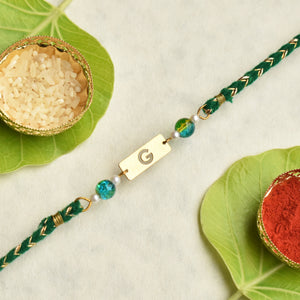 Green Grace Personalised Rakhi