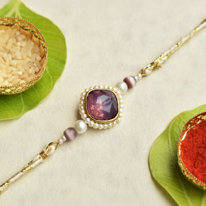 Royal Amethyst Pearl Rakhi