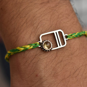Buckle 925 Sterling Silver & Birthstone Rakhi