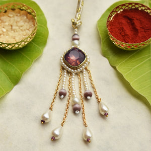 Amethyst Pearl Drop Lumba