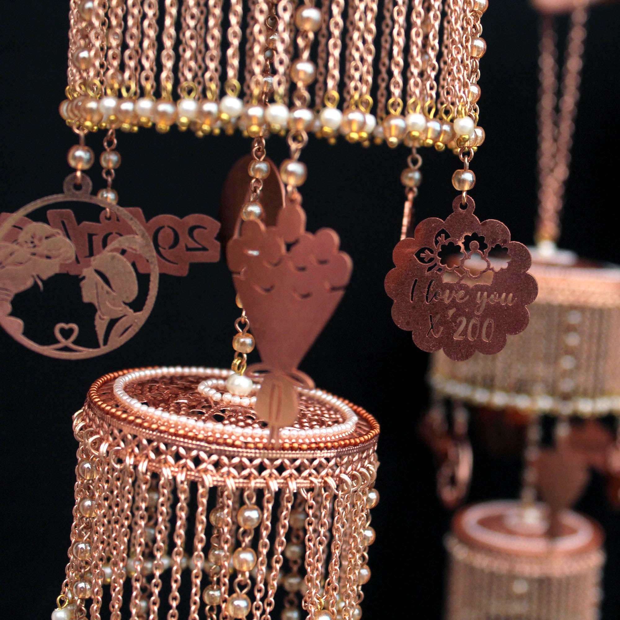 Rose Gold Customise Love Story Charm Kaleera