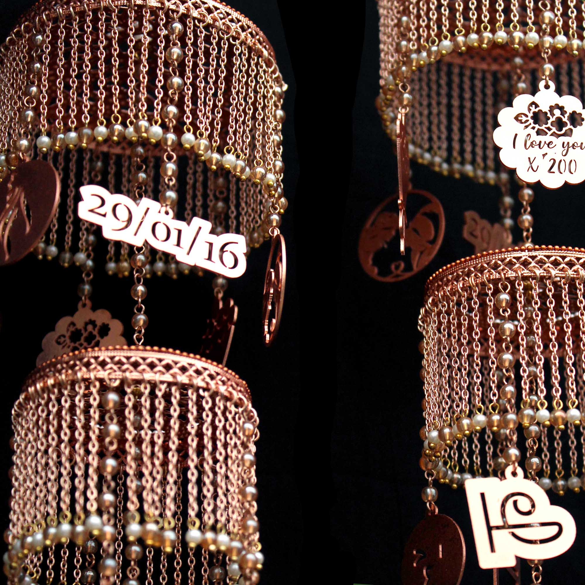 Rose Gold Customise Love Story Charm Kaleera