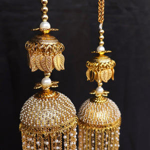 Golden Pearl Beaded Kaleere Set