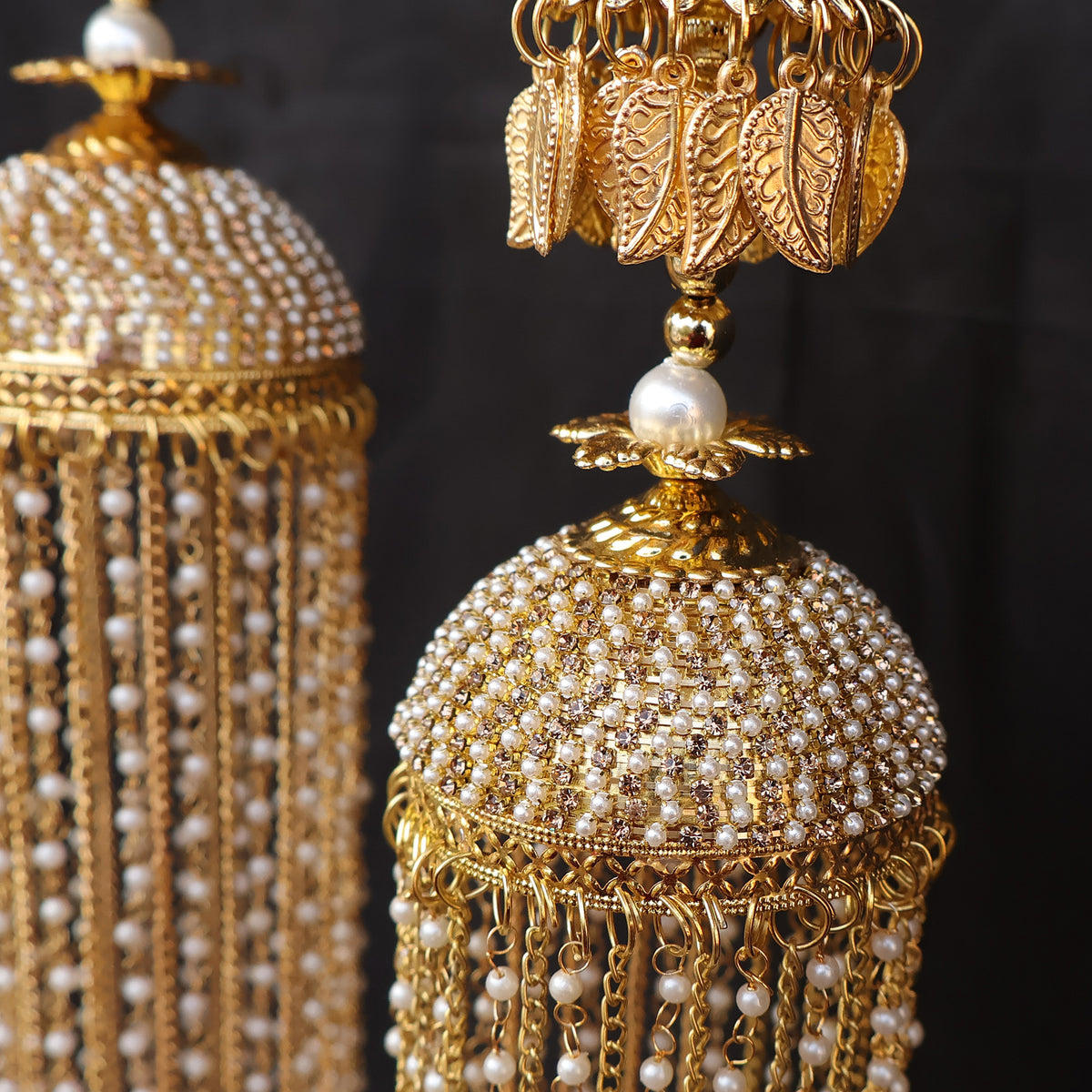 Golden Pearl Beaded Kaleere Set