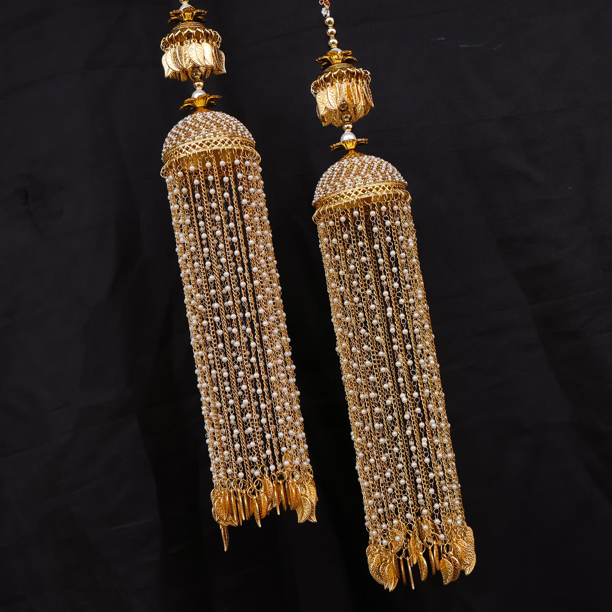 Golden Pearl Beaded Kaleere Set