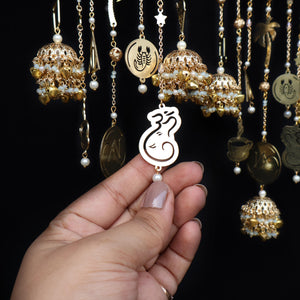 Personlised Pearly Bangle Kaleere - Set Of 2 Pieces