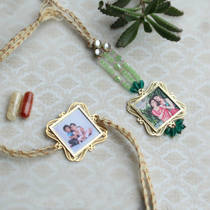 BeAbhika Photo Frame Bhai Bhabhi Rakhi Combo Set Designer Unique Rakshabandhan Rakhi Lumba Available In India At Best Price COD Express Shipping Send Rakhi Lumba To Abroad Personalised Initial Name Letter Customised Photoframe