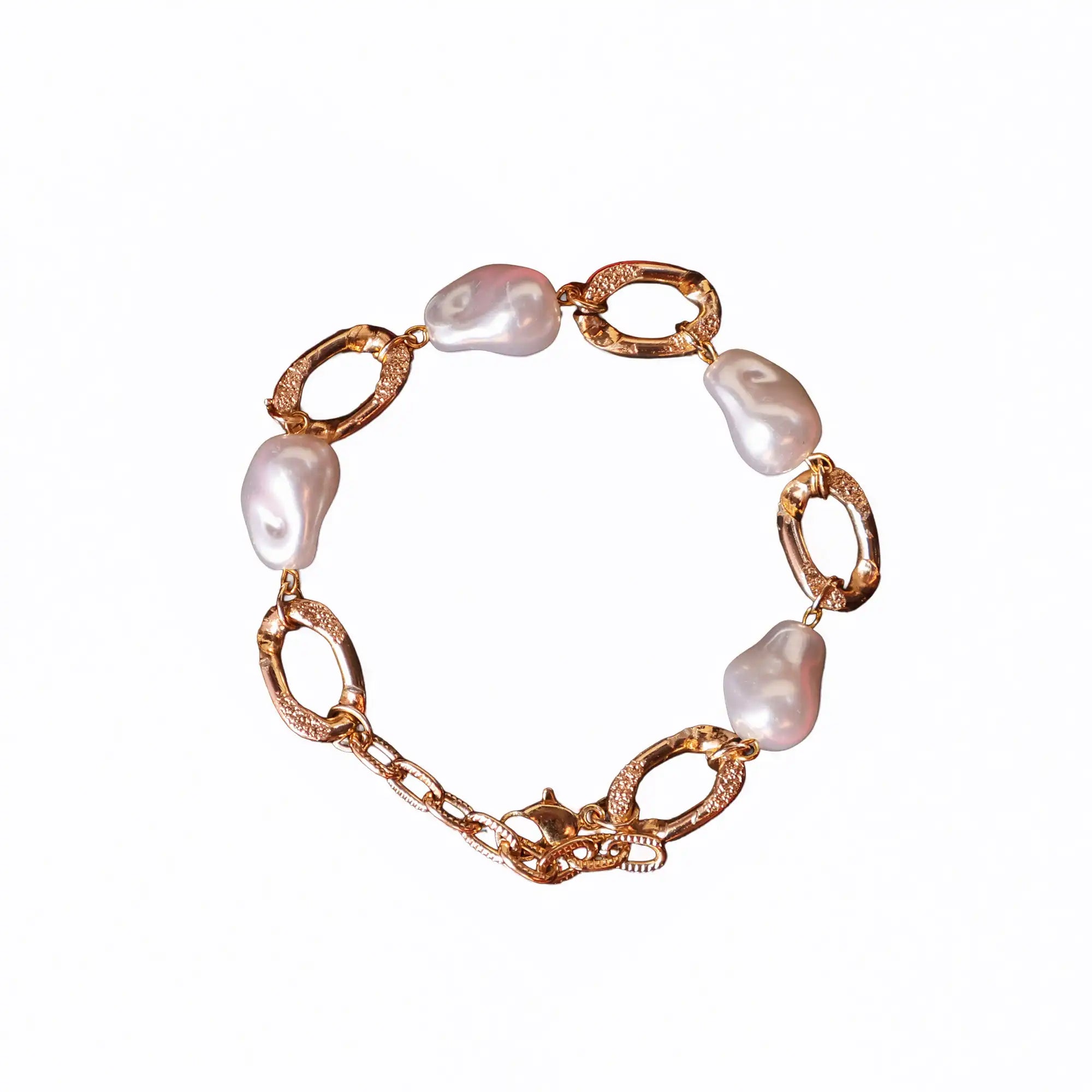 Set Of 4 Adjustable Personalised Pearl Charm Bracelet Stack With 2 Adjustable Ring