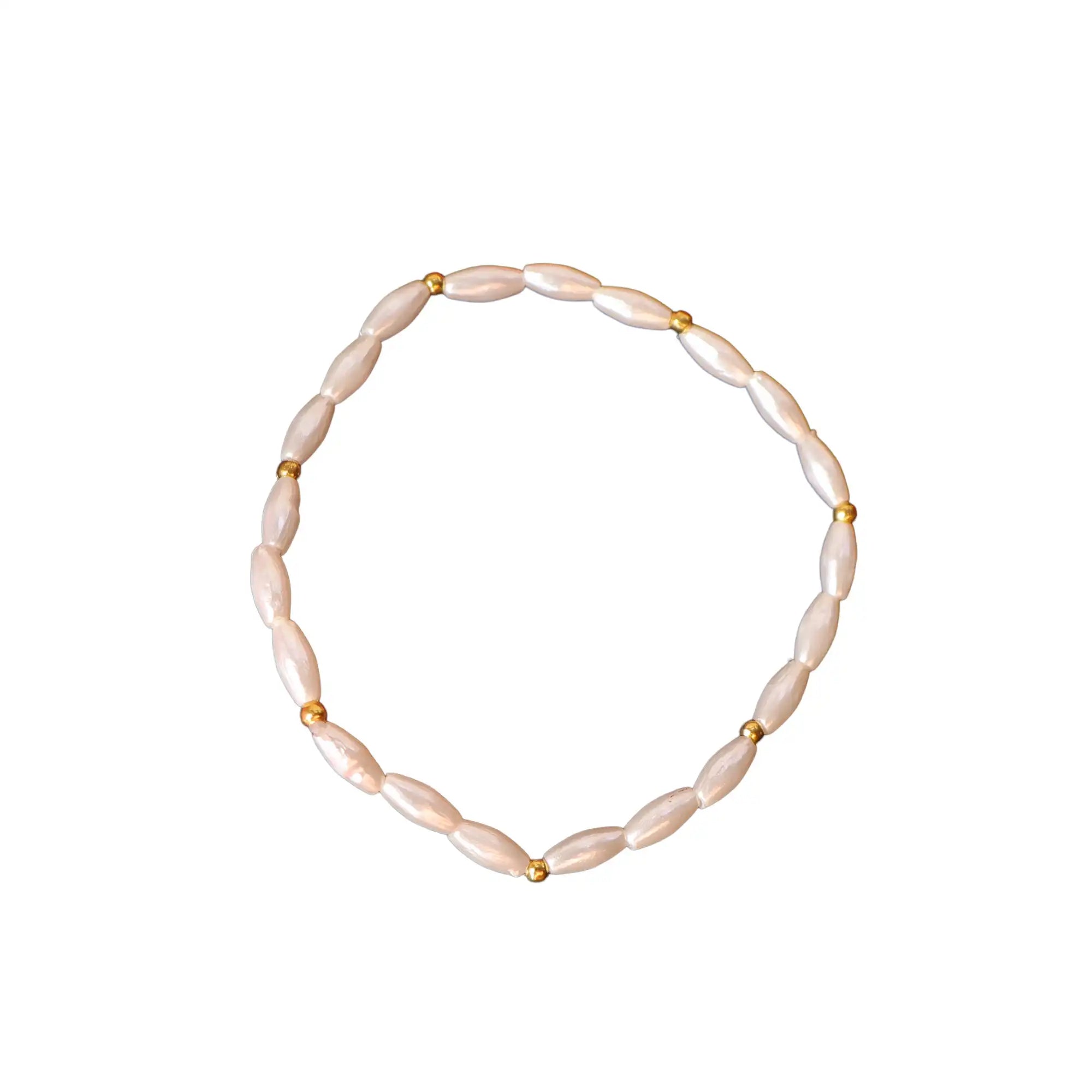 Set Of 4 Adjustable Personalised Pearl Charm Bracelet Stack With 2 Adjustable Ring