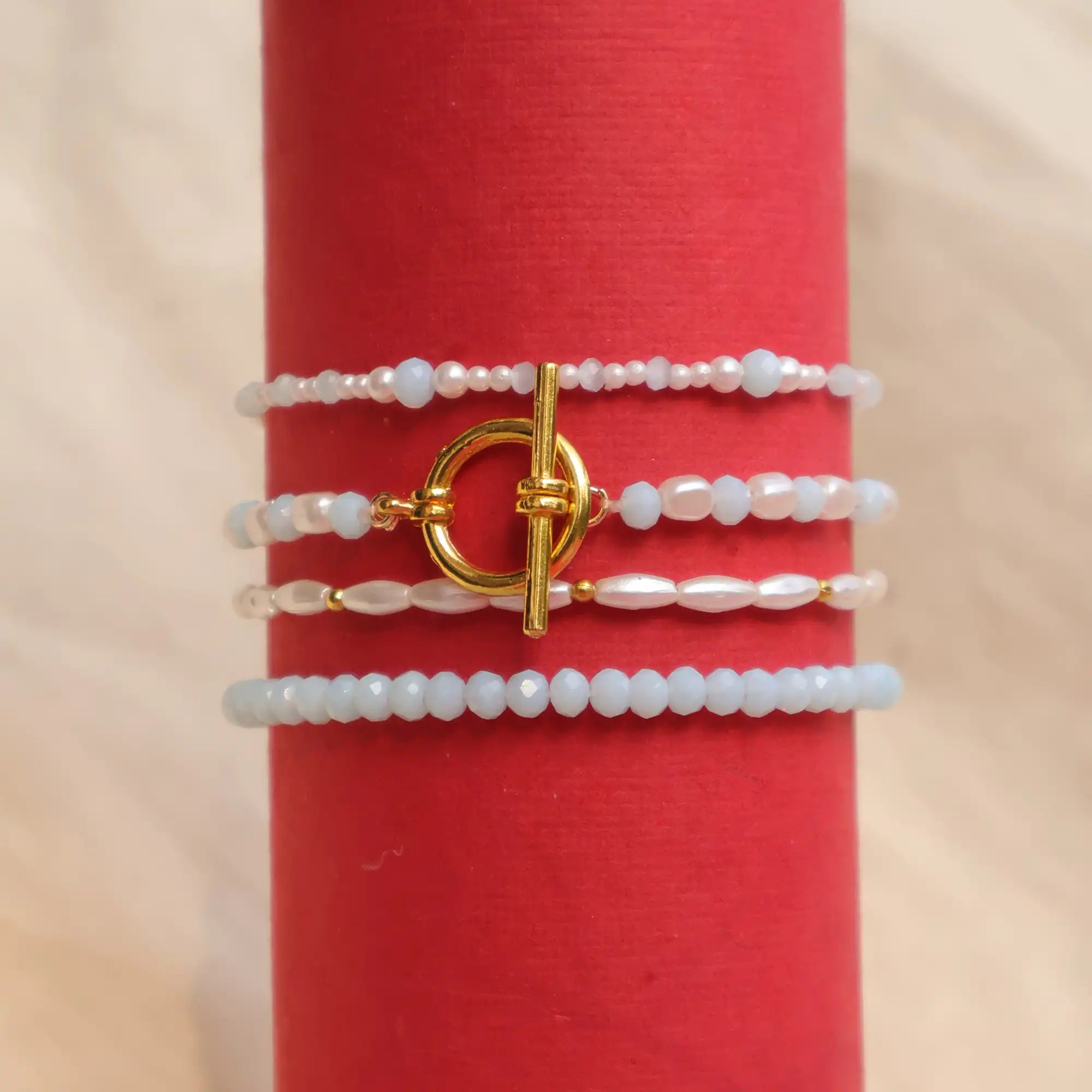 All about Love Charm 4 Adjustable Bracelet Stack With 2 Adjustable Rings