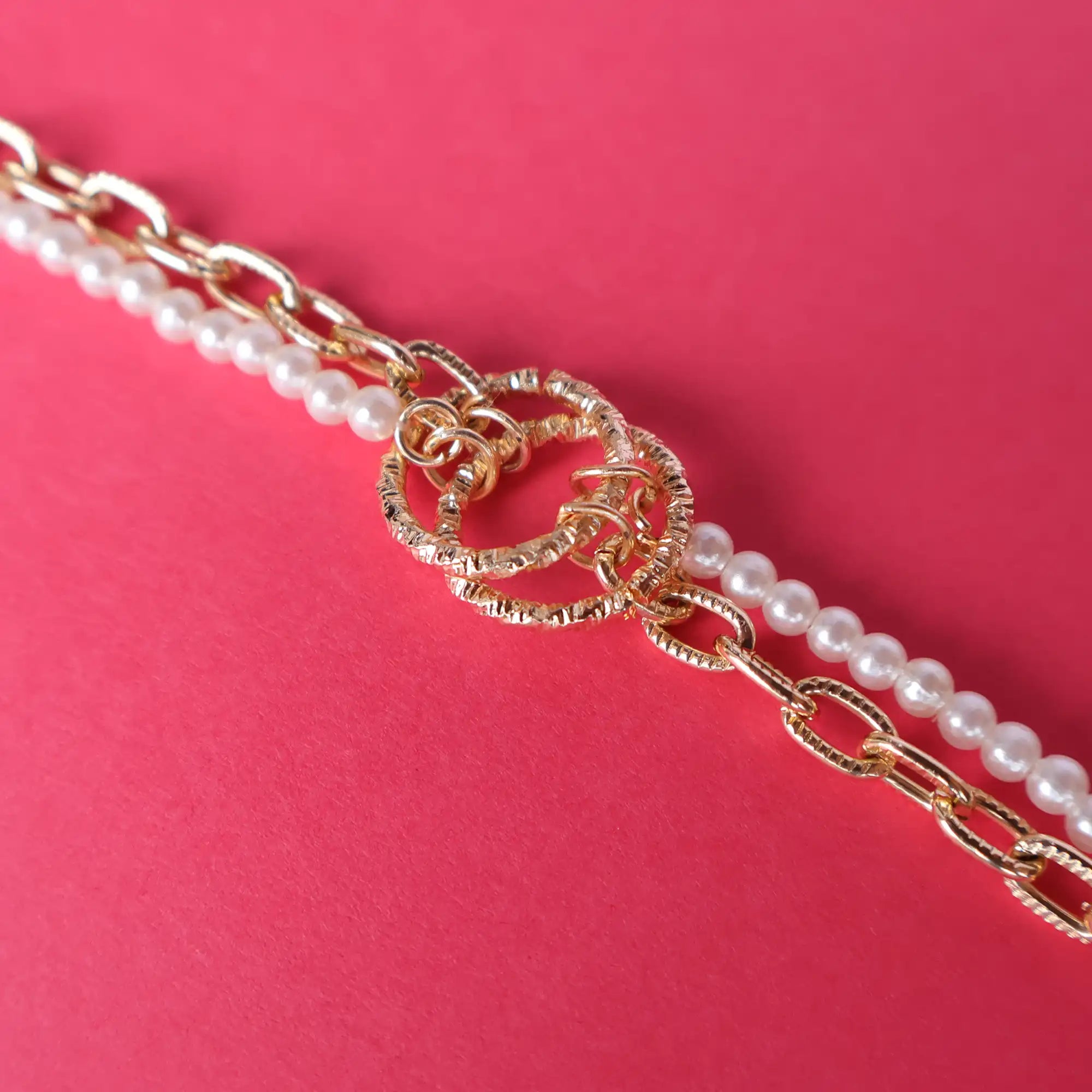 Dual Pearl Chain Bracelet