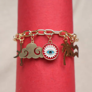 Multi Charms Chain Bracelet