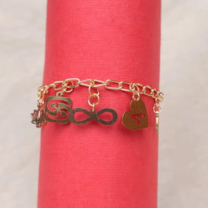 Personalised Charm Link Chain Bracelet