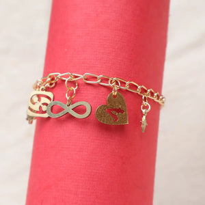 Personalised Charm Link Chain Bracelet