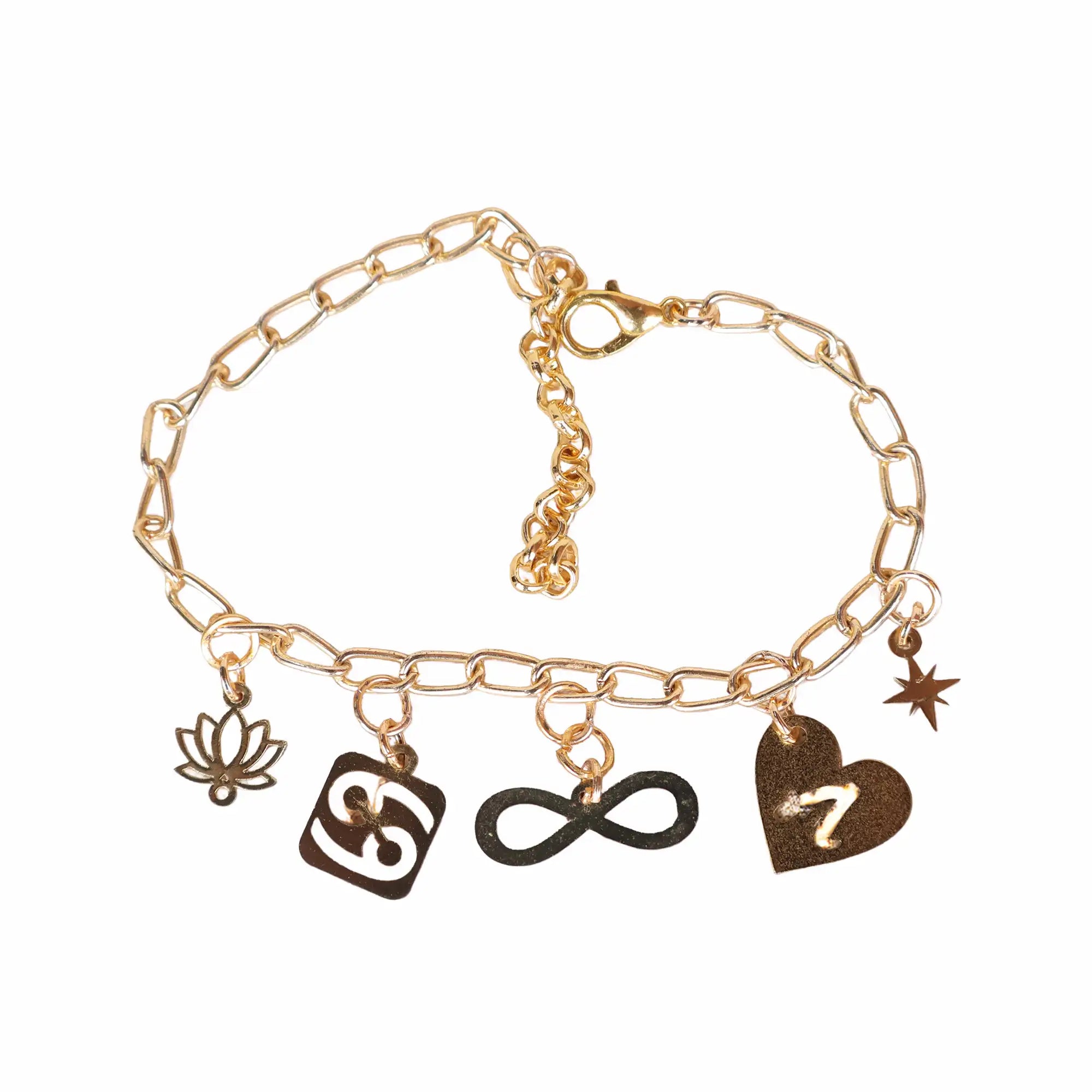 Personalised Charm Link Chain Bracelet